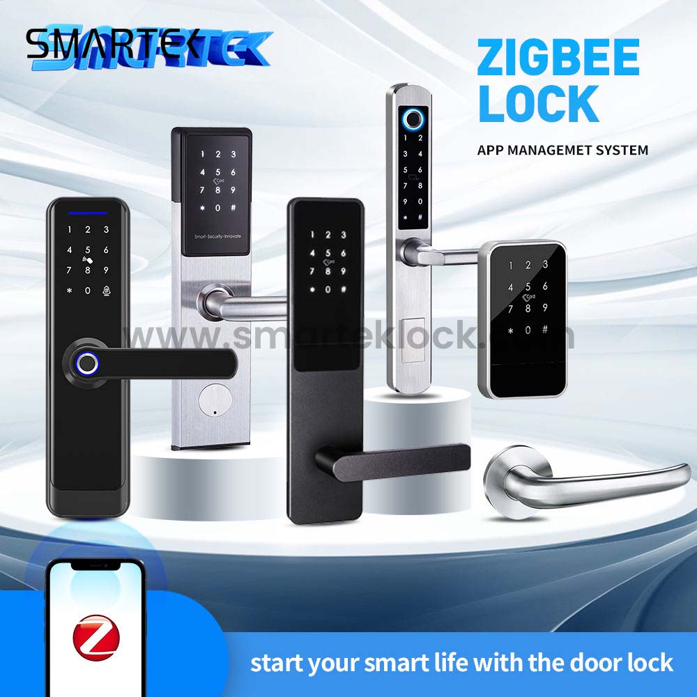 Fechadura de porta inteligente avan&ccedil;ada Smartek ANSI Mortise Smart RFID TTlock Fechadura de porta de gerenciamento de aplicativo